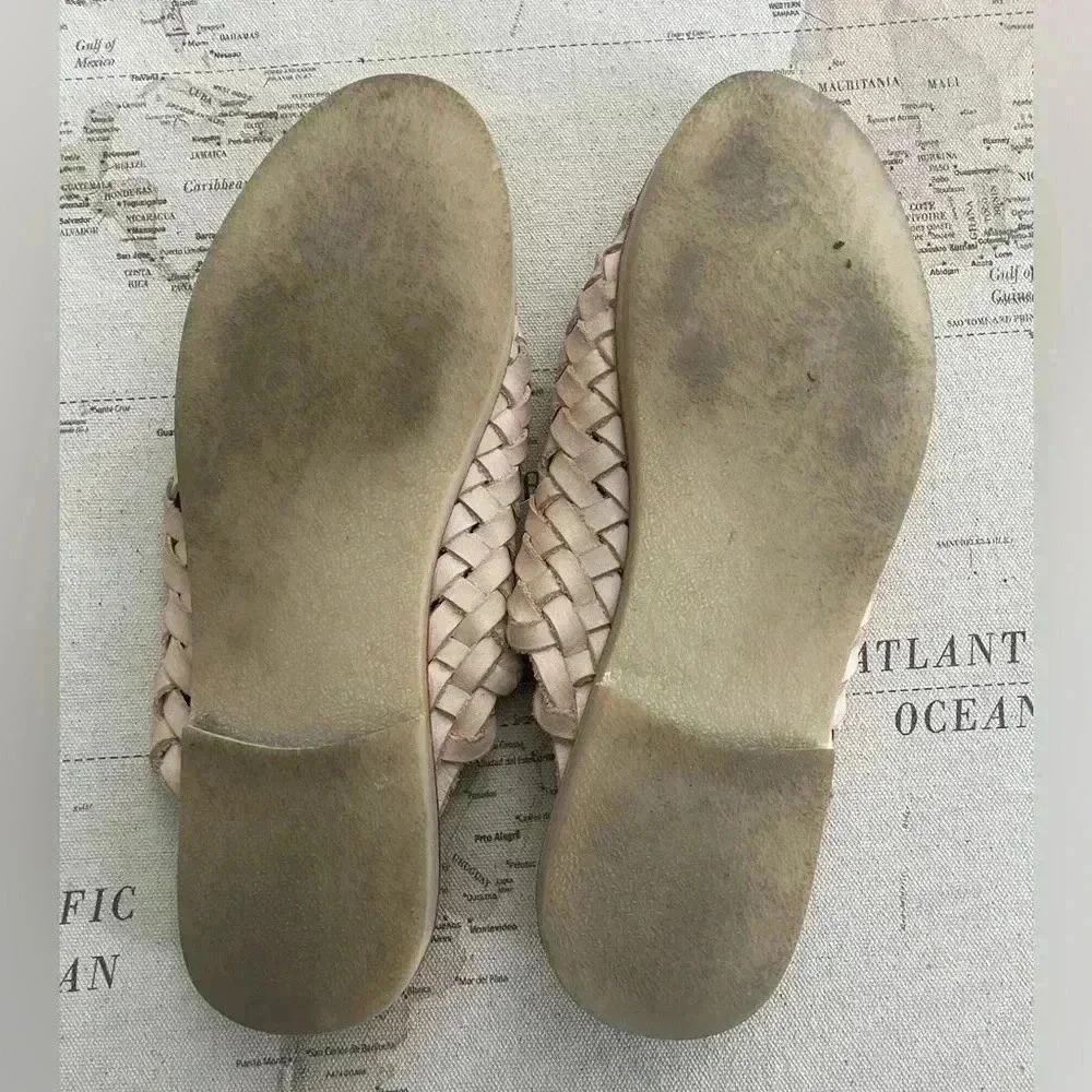 Artesun Woven Leather Mexican Huarache Mules M7 / W9 - Picture 3 of 9